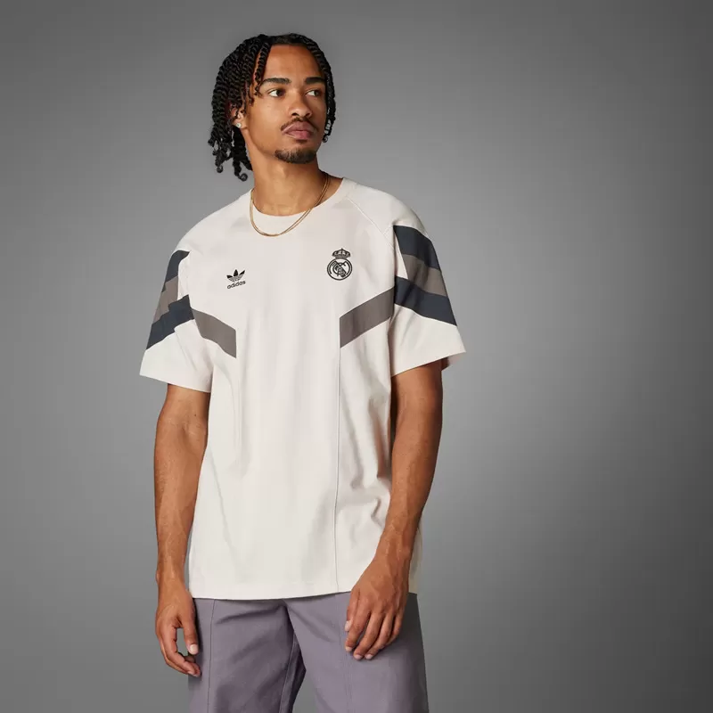 2024 2025 Real Madrid Mens Originals Soccer Tee Putty Mauve 2024 2025 Real Madrid Mens Originals Soccer Tee Putty Mauve