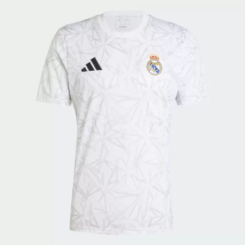 2024 2025 Real Madrid Mens Pre Match Soccer Jersey Star Pattern 2024 2025 Real Madrid Mens Pre Match Soccer Jersey Star Pattern