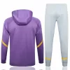 2024 2025 Real Madrid Mens Purple Hooded Presentation Soccer Tracksuit Kit