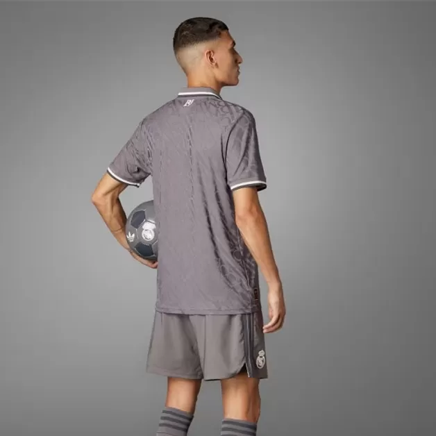 2024 2025 Real Madrid Mens Third Authentic Soccer Jersey Player Version Charcoal 2024 2025 Real Madrid Mens Third Authentic Soccer Jersey Player Version Charcoal