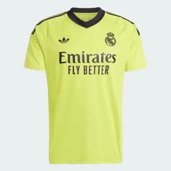 2024 2025 Real Madrid Mens Third Goalkeeper Soccer Jersey Solar Yellow