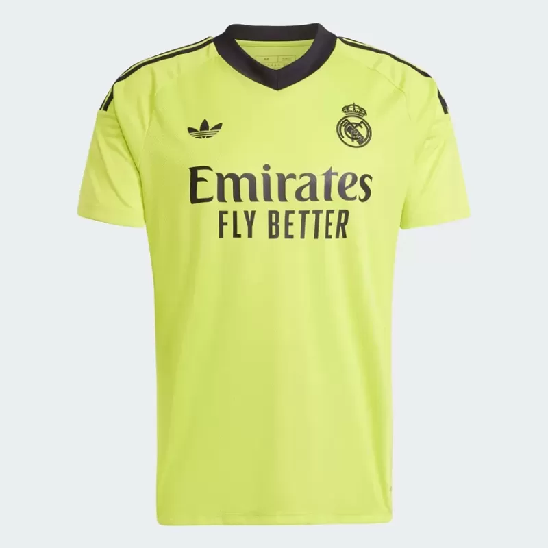 2024 2025 Real Madrid Mens Third Goalkeeper Soccer Jersey Solar Yellow