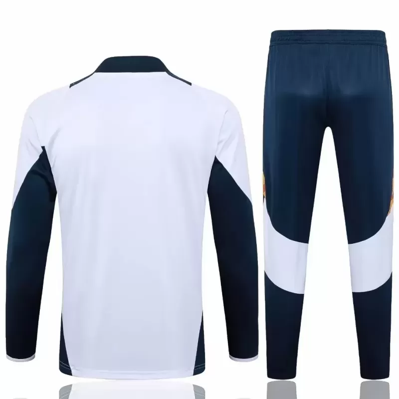 2024 2025 Real Madrid Mens White Training Technical Soccer Tracksuit Kit 2024 2025 Real Madrid Mens White Training Technical Soccer Tracksuit Kit