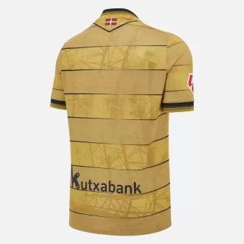 2024 2025 Real Sociedad Mens Away Soccer Jersey Gold Anoeta Stadium