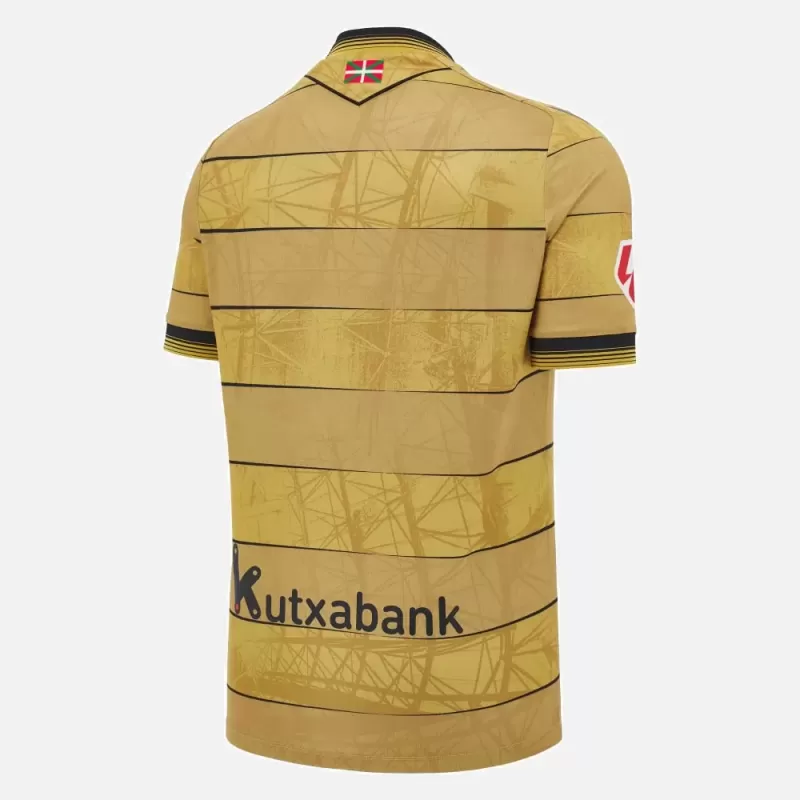2024 2025 Real Sociedad Mens Away Soccer Jersey Gold Anoeta Stadium
