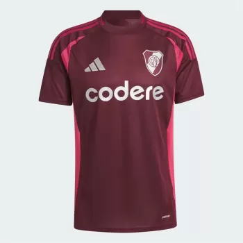 2024 2025 River Plate Mens Away Soccer Jersey Maroon Torino Edition