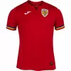 2024 2025 Romania Mens Away Soccer Jersey Red Tricolour