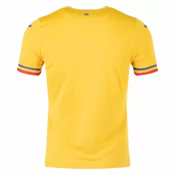 2024 2025 Romania Mens Home Soccer Jersey Yellow Tricolour