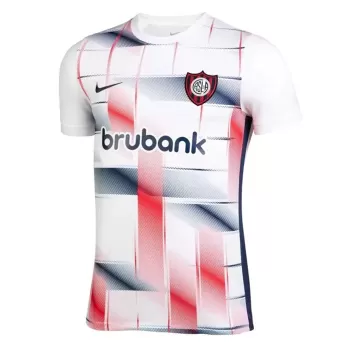 2024 2025 San Lorenzo Mens Away Soccer Jersey White Red Blue