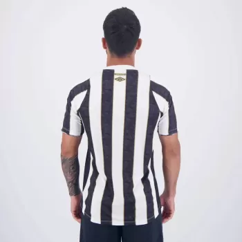 2024 2025 Santos Mens Away Soccer Jersey Black Vila Belmiro