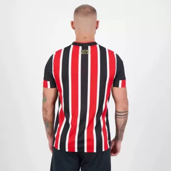 2024 2025 Sao Paulo Mens Away Soccer Jersey Tricolor Vertical Stripes