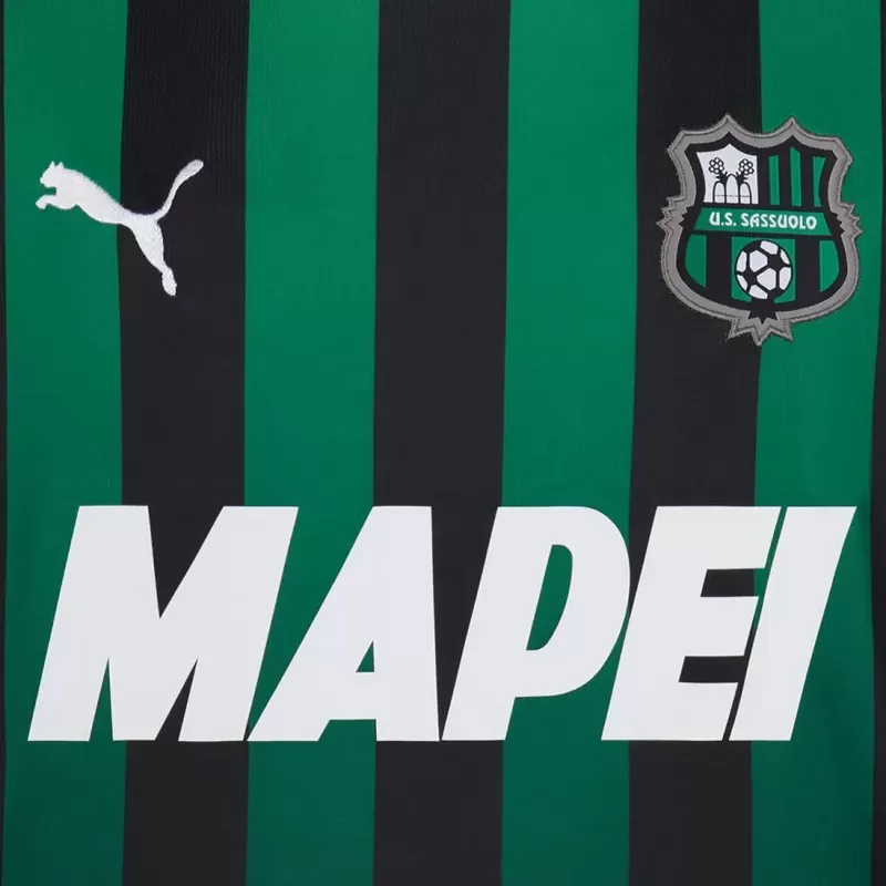 2024 2025 Sassuolo FC Mens Home Soccer Jersey Green Black Stripes 2024 2025 Sassuolo FC Mens Home Soccer Jersey Green Black Stripes