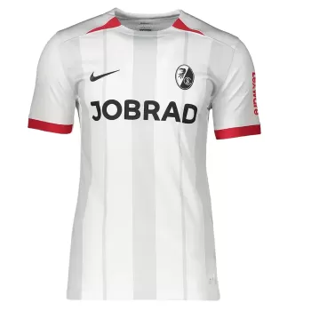 2024 2025 SC Freiburg Mens Away Soccer Jersey Elegant White