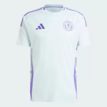 2024 2025 Scotland Mens Away Soccer Jersey Almost Blue Tartan