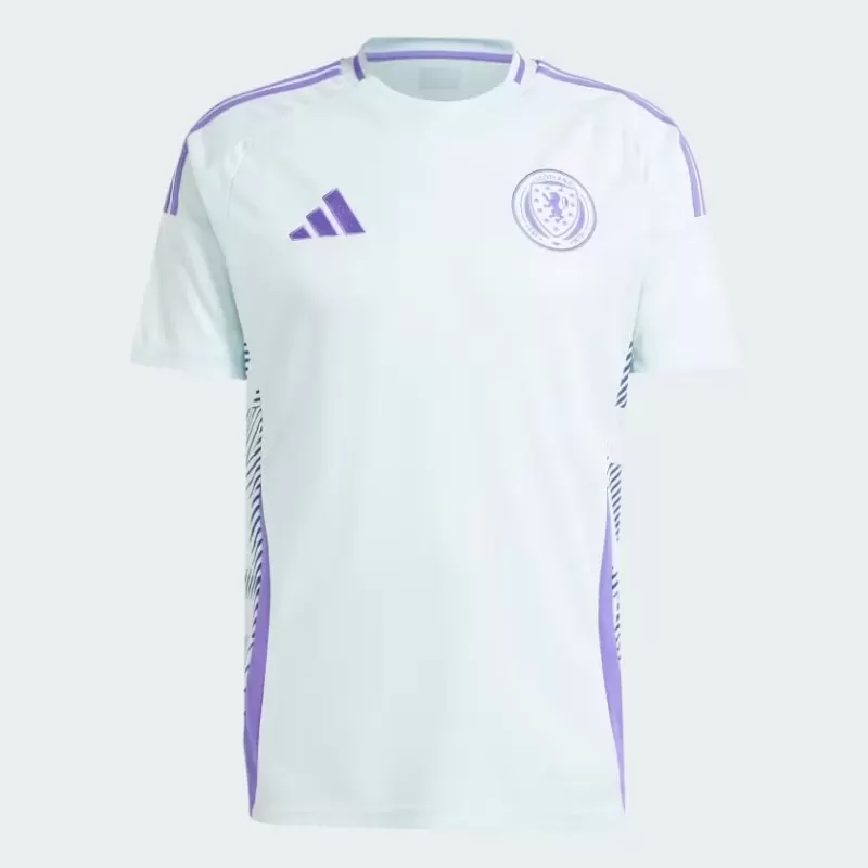 2024 2025 Scotland Mens Away Soccer Jersey Almost Blue Tartan