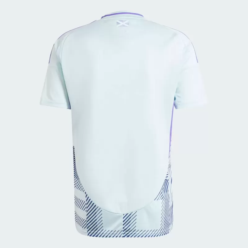 2024 2025 Scotland Mens Away Soccer Jersey Almost Blue Tartan