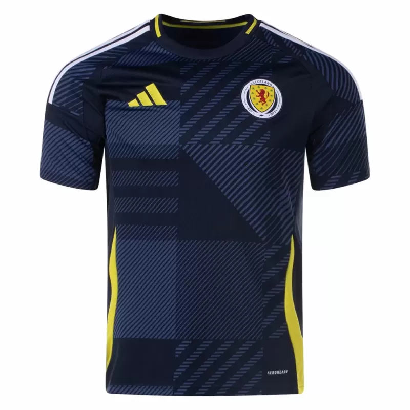 2024 2025 Scotland Mens Home Soccer Jersey Navy Tartan Pattern 2024 2025 Scotland Mens Home Soccer Jersey Navy Tartan Pattern