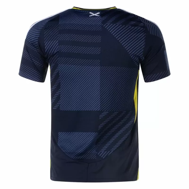 2024 2025 Scotland Mens Home Soccer Jersey Navy Tartan Pattern 2024 2025 Scotland Mens Home Soccer Jersey Navy Tartan Pattern