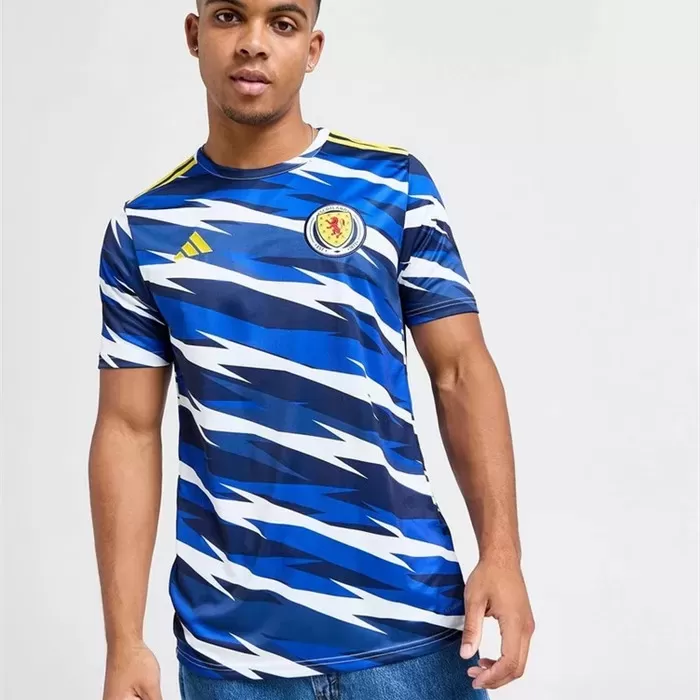 2024 2025 Scotland Mens Pre Match Soccer Jersey Navy Training