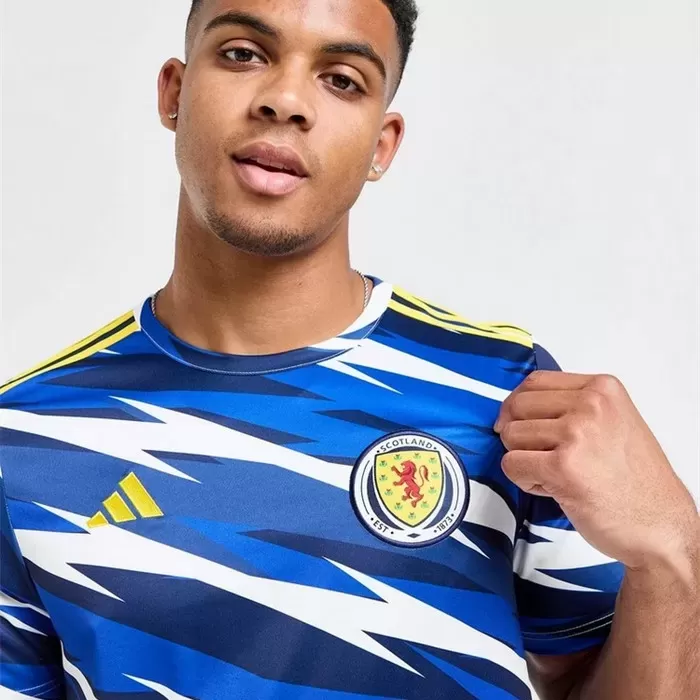 2024 2025 Scotland Mens Pre Match Soccer Jersey Navy Training