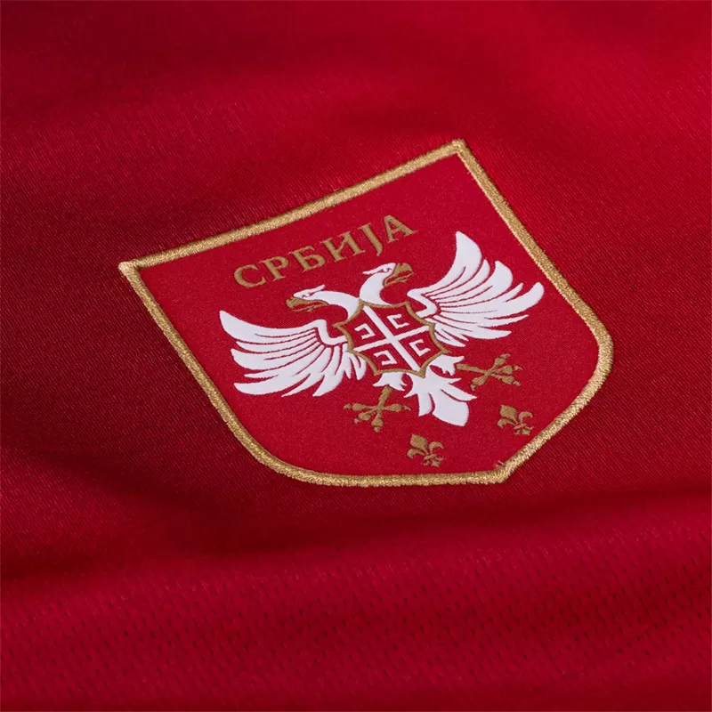 2024 2025 Serbia Mens Home Soccer Jersey Red National Kit