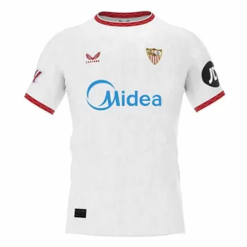 2024 2025 Sevilla FC Mens Home Soccer Jersey Brilliant White