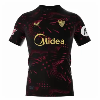 2024 2025 Sevilla FC Mens Third Soccer Jersey Caviar Black