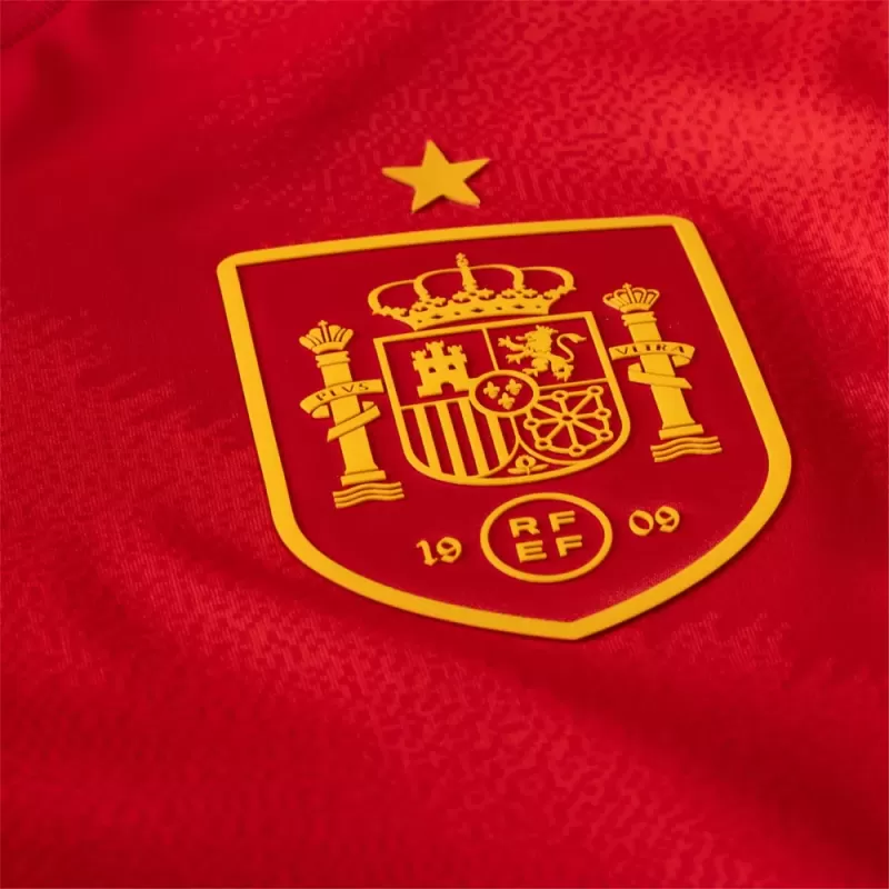 2024 2025 Spain Mens Home Soccer Jersey Red Carnation Wave 2024 2025 Spain Mens Home Soccer Jersey Red Carnation Wave
