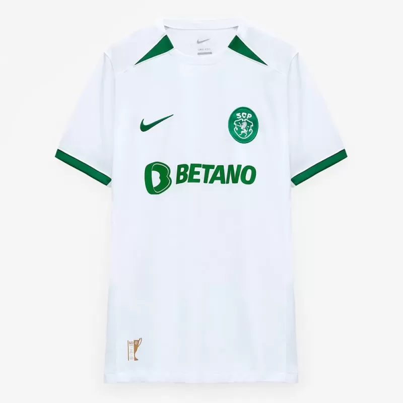 2024 2025 Sporting CP Mens Away Soccer Jersey Cup of Cups White 2024 2025 Sporting CP Mens Away Soccer Jersey Cup of Cups White
