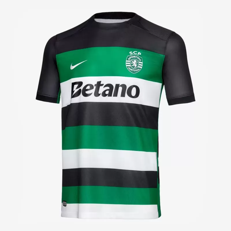 2024 2025 Sporting CP Mens Home Soccer Jersey Black Accent Stripes 2024 2025 Sporting CP Mens Home Soccer Jersey Black Accent Stripes
