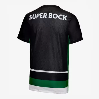 2024 2025 Sporting CP Mens Home Soccer Jersey Black Accent Stripes