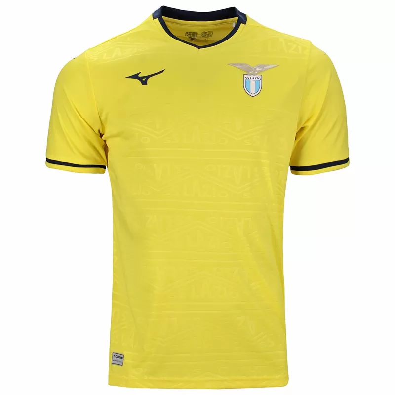 2024 2025 SS Lazio Mens Away Soccer Jersey 90s Style Yellow