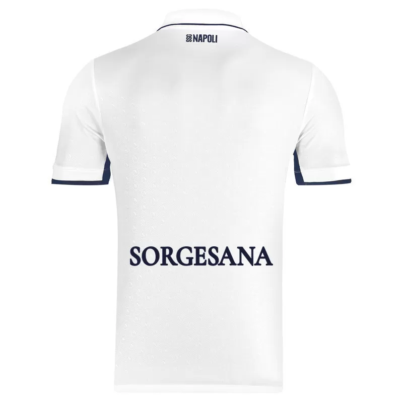 2024 2025 SSC Napoli Mens Away Soccer Jersey Azzurro White