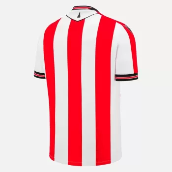 2024 2025 Stoke City Mens Home Soccer Jersey Red White Stripes
