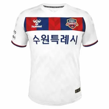 2024 2025 Suwon FC Mens Away Soccer Jersey White Red