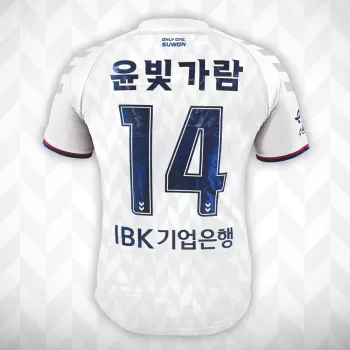 2024 2025 Suwon FC Mens Away Soccer Jersey White Red