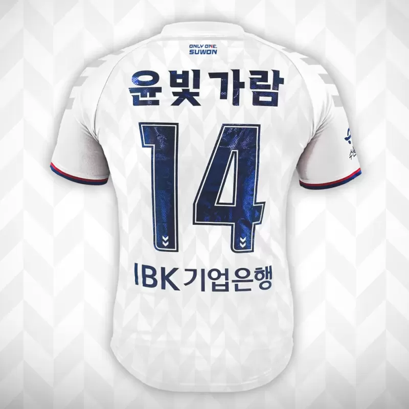 2024 2025 Suwon FC Mens Away Soccer Jersey White Red