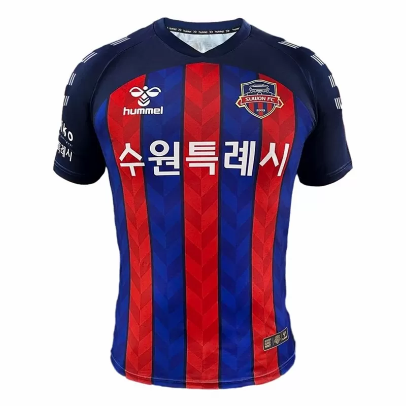 2024 2025 Suwon FC Mens Home Soccer Jersey Blue Red