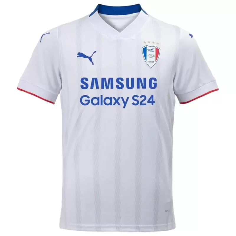 2024 2025 Suwon Samsung Bluewings Mens Away Soccer Jersey White Navy 2024 2025 Suwon Samsung Bluewings Mens Away Soccer Jersey White Navy