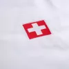 2024 2025 Switzerland Mens Away Soccer Jersey White Blue Pattern
