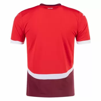 2024 2025 Switzerland Mens Home Soccer Jersey Red Maroon