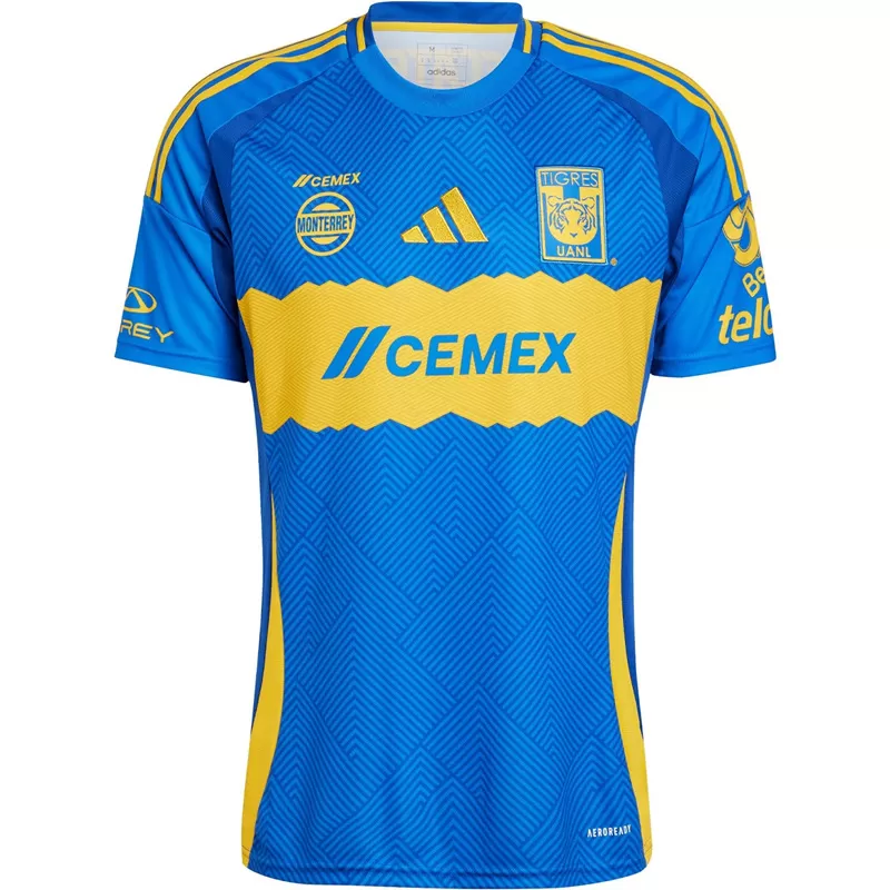 2024 2025 Tigres Mens Away Soccer Jersey Blue Gold