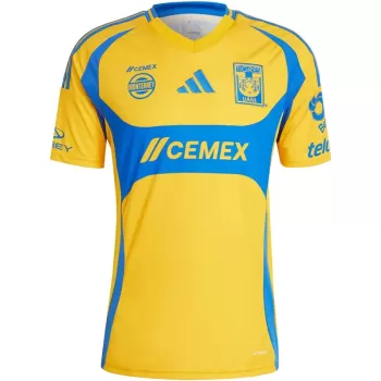 2024 2025 Tigres Mens Home Soccer Jersey Yellow Blue
