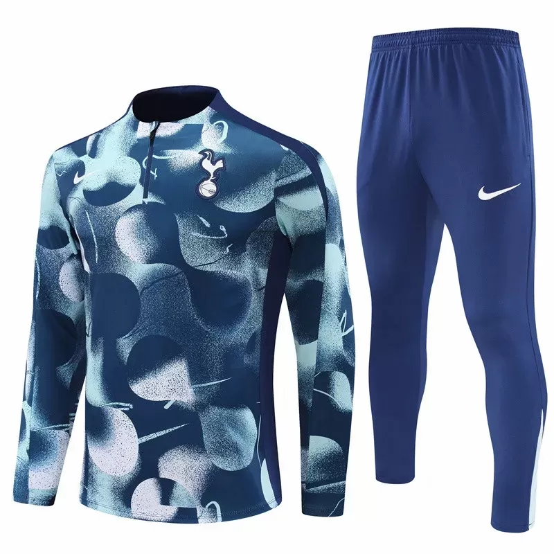 2024 2025 Tottenham Hotspur Mens Blue Training Technical Soccer Tracksuit Kit