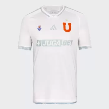 2024 2025 Universidad de Chile Mens Away Soccer Jersey White Grey