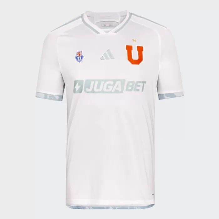 2024 2025 Universidad de Chile Mens Away Soccer Jersey White Grey