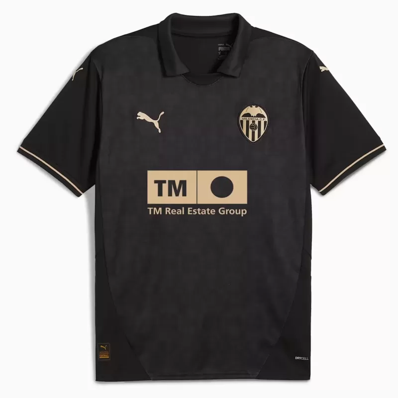 2024 2025 Valencia CF Mens Away Soccer Jersey Maroon Orange