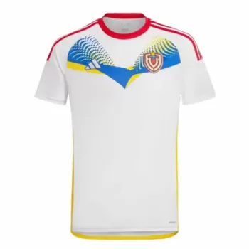 2024 2025 Venezuela Mens Away Soccer Jersey White Tricolour
