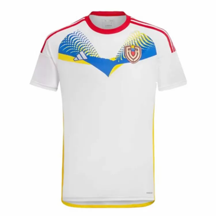 2024 2025 Venezuela Mens Away Soccer Jersey White Tricolour