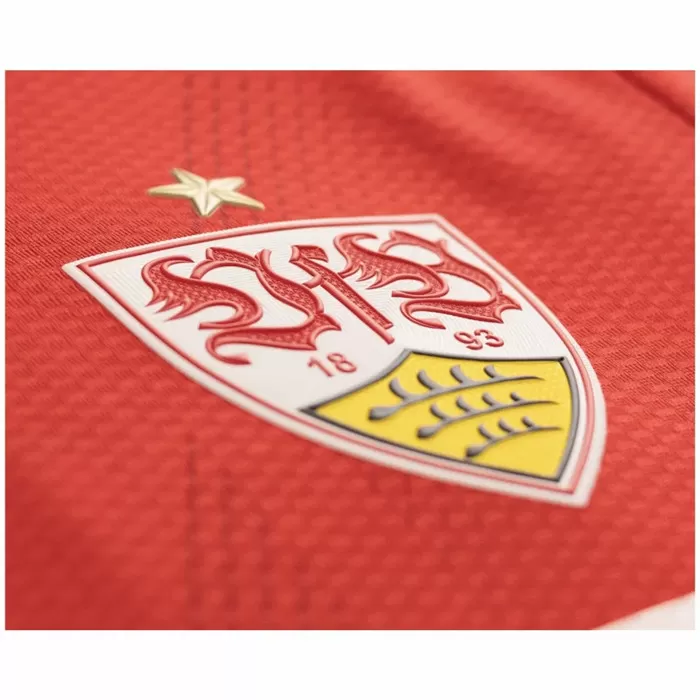 2024 2025 VfB Stuttgart Mens Away Soccer Jersey Red Retro Vibe